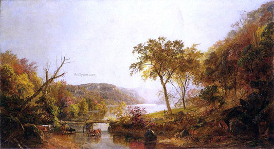  Jasper Francis Cropsey Autumn on Ramapo River, New Jersey - Canvas Print