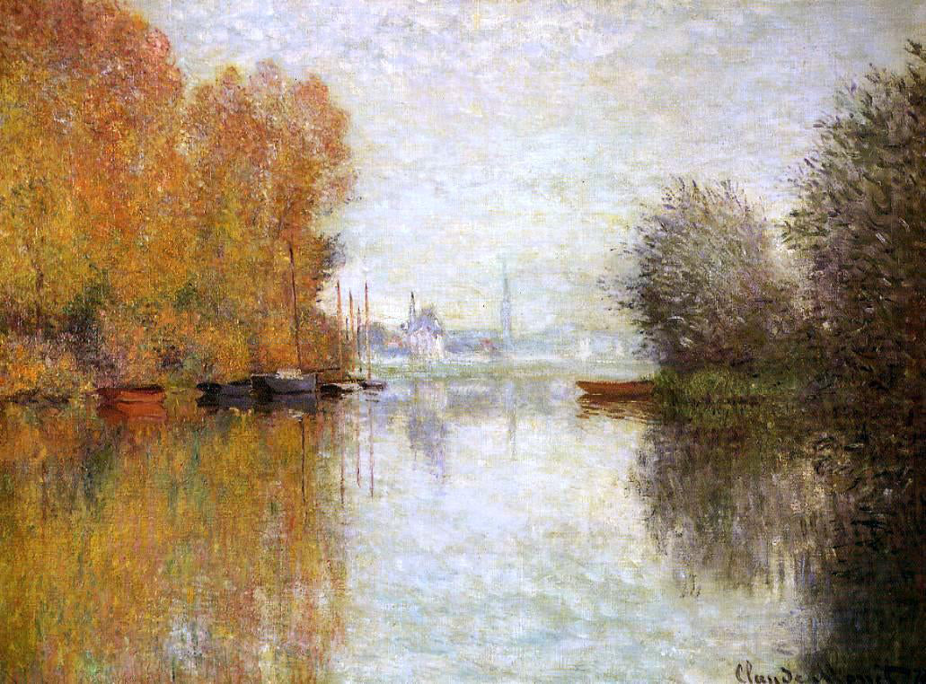  Claude Oscar Monet Autumn on the Seine at Argenteuil - Canvas Print