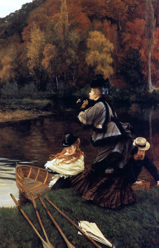  James Tissot Autumn on the Thames (also known as Nuneham Courtney) - Canvas Print