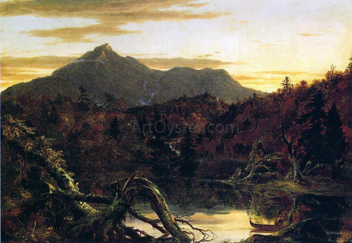  Thomas Cole Autumn Twilight: View of Copway Peak (also known as Mount Chocorua, New Hampshire) - Canvas Print