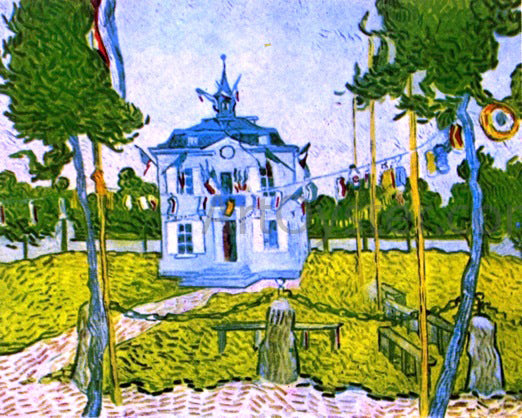  Vincent Van Gogh Auvers Town Hall in 14 July 1890 - Canvas Print