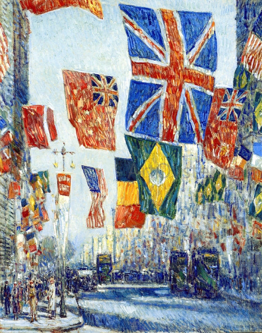  Frederick Childe Hassam Avenue of the Allies, Great Britain, 1918 - Canvas Print