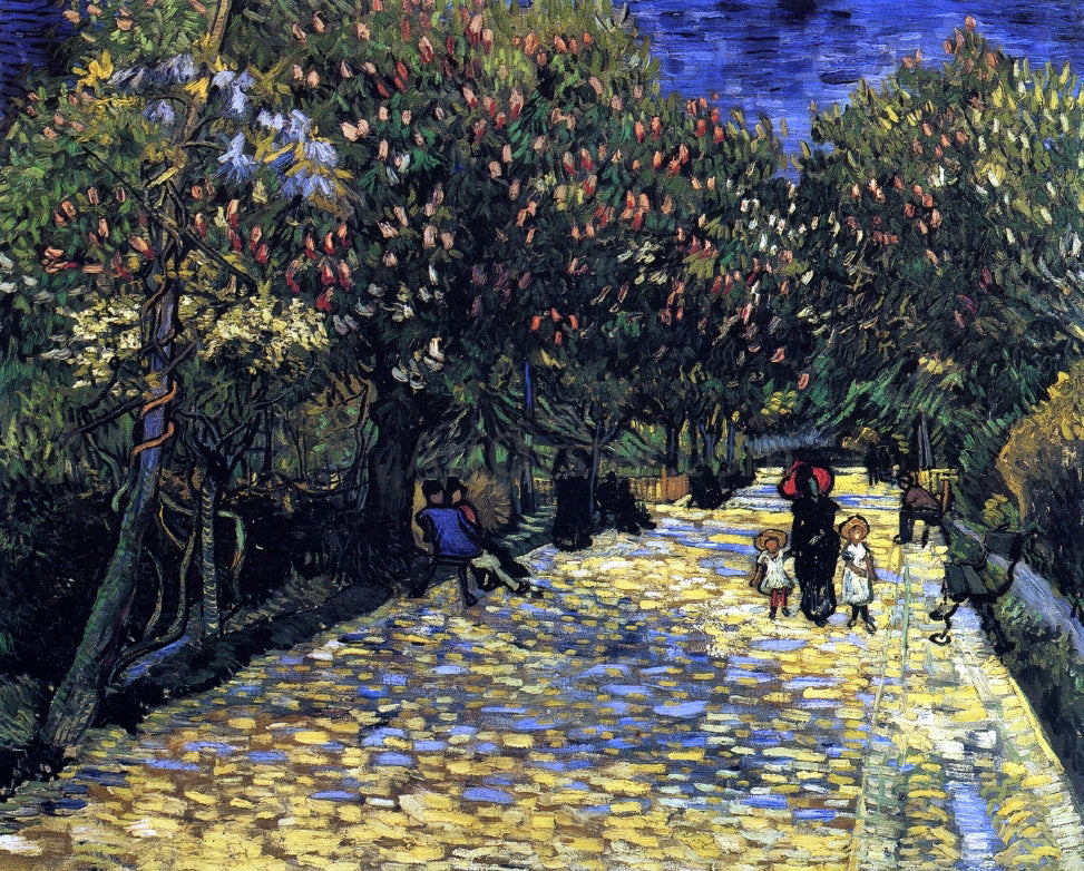  Vincent Van Gogh Avenue with Flowering Chestnut Trees - Canvas Print