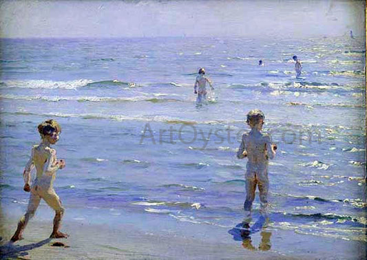  Peder Severin Kroyer Bano de Muchachos - Canvas Print