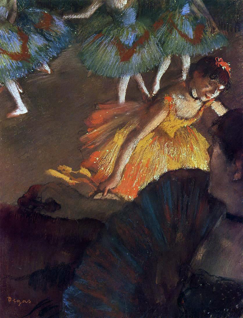  Edgar Degas Ballerina and Lady with a Fan - Canvas Print