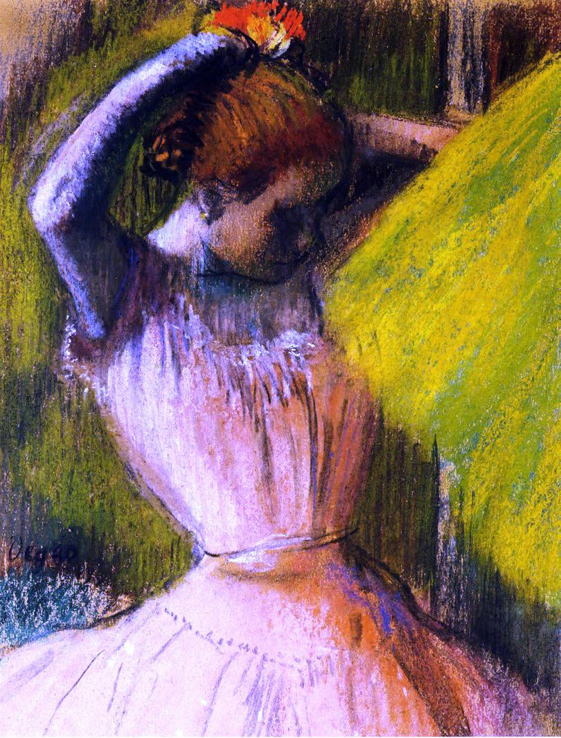  Edgar Degas Ballet Corps Member Fixing Her Hair - Canvas Print