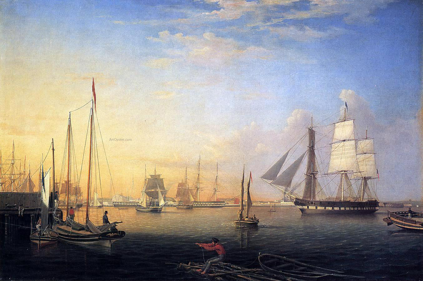 Fitz Hugh Lane Baltimore Harbor - Canvas Print