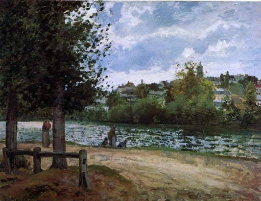  Camille Pissarro Banks of the Oise in Pontoise - Canvas Print