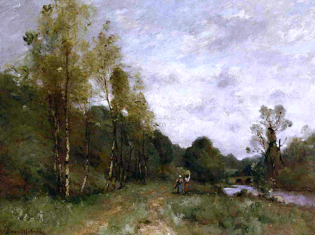  Paul Desire Trouillebert Banks of the River - Canvas Print