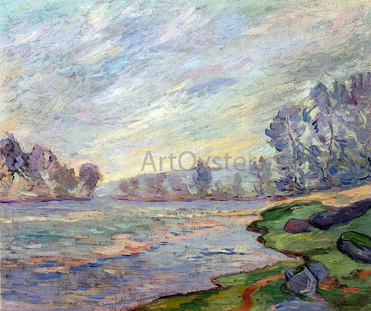  Armand Guillaumin Banks of the River - Canvas Print