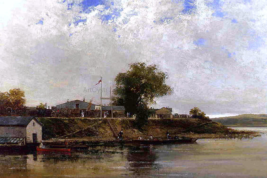  Luigi Loir Banks of the Seine - Canvas Print