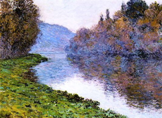  Claude Oscar Monet Banks of the Seine at Jenfosse: Clear Weather - Canvas Print