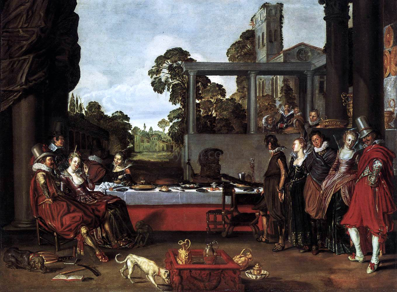  Willem Pietersz Buytewech Banquet in the Open Air - Canvas Print