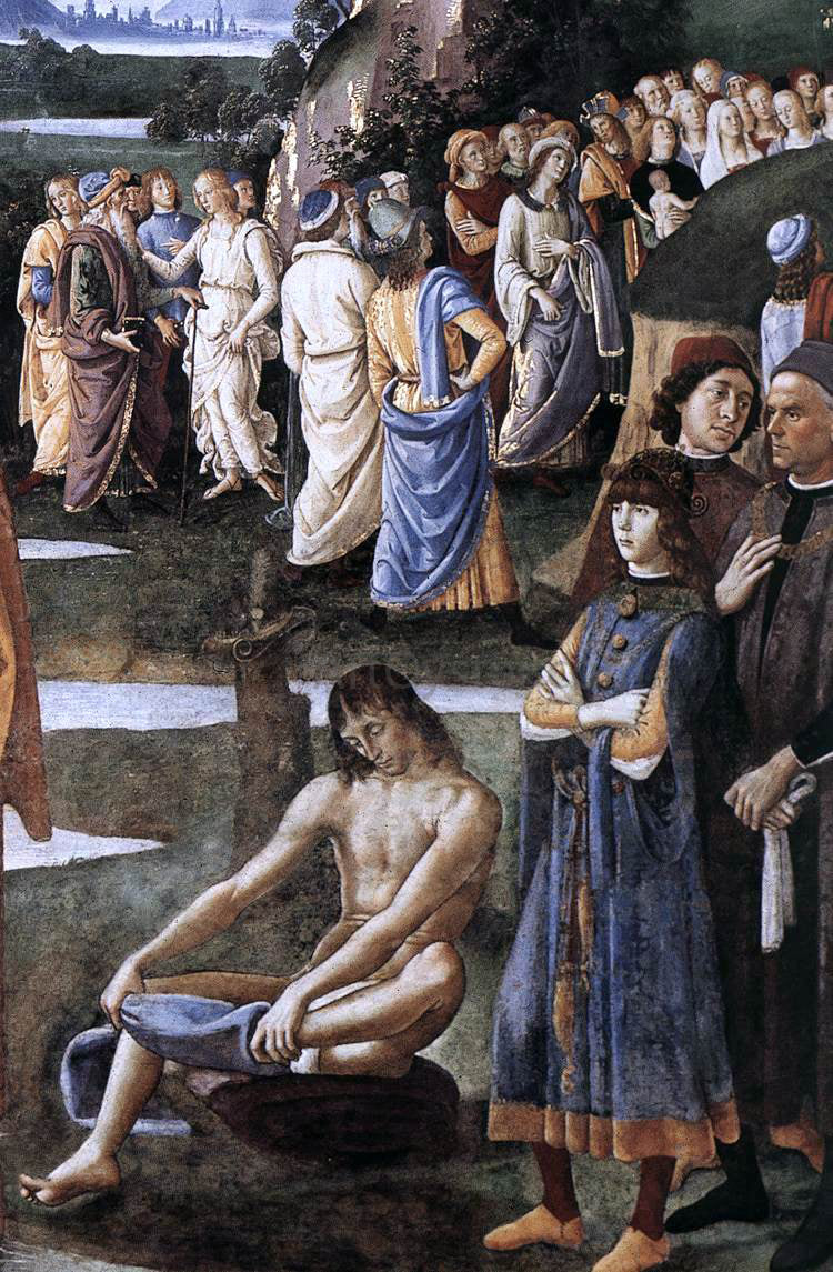  Pietro Perugino Baptism of Christ [detail] - Canvas Print