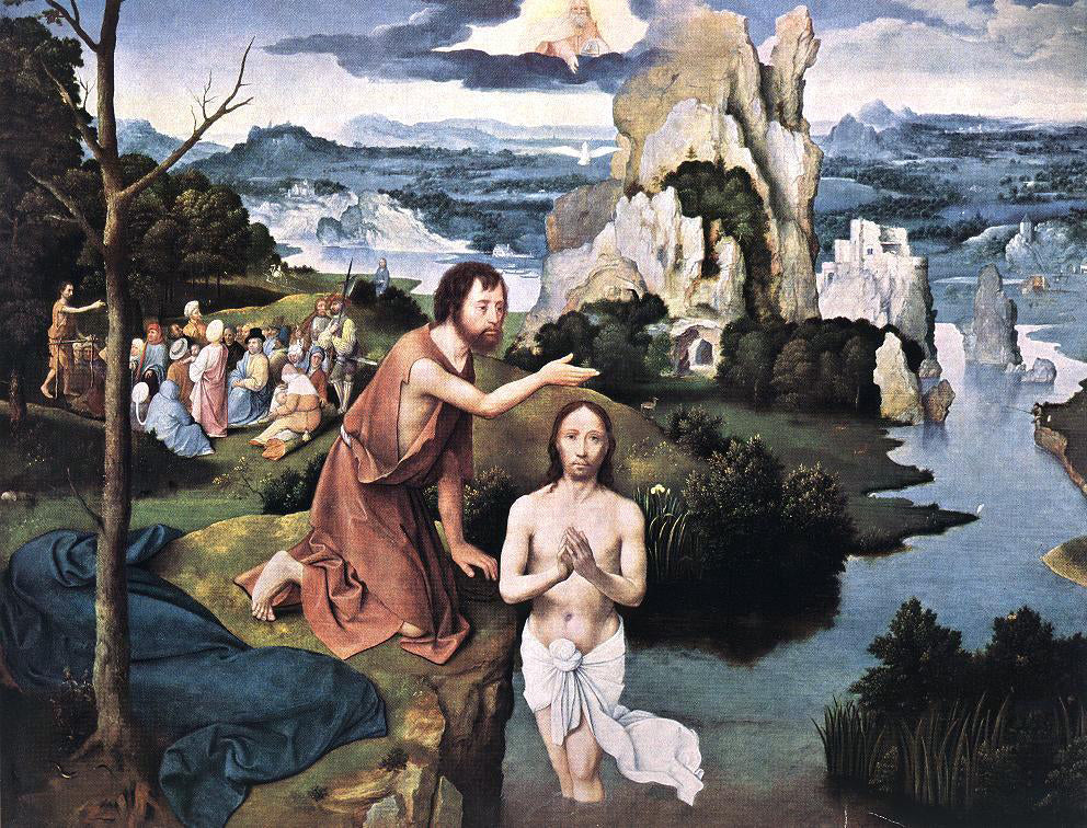  Joachim Patenier Baptism of Christ - Canvas Print