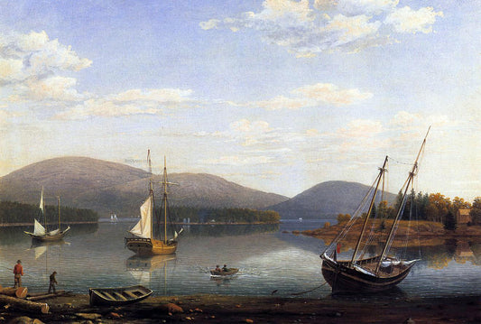  Fitz Hugh Lane Bar Island and Mt. Desert Mountains from Sommes Settlement - Canvas Print