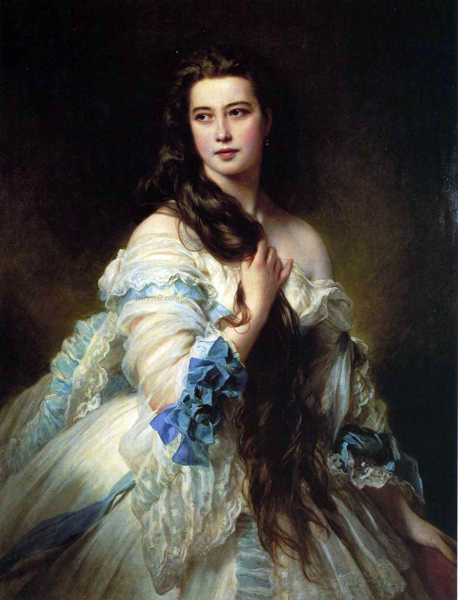  Franz Xavier Winterhalter Barbe Dmitrievna Mergassov, Madame Rimsky-Korsakov - Canvas Print