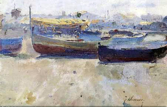  Jose Navarro Llorens Barcas - Canvas Print
