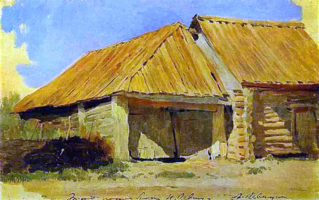  Isaac Ilich Levitan Barns, Study - Canvas Print