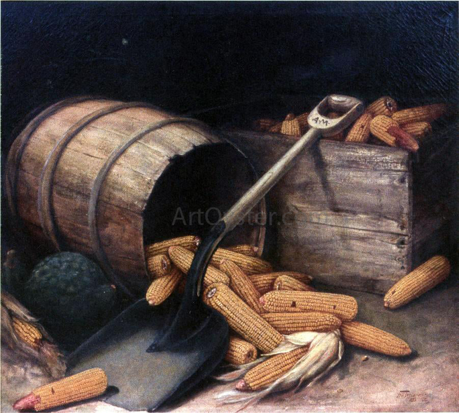  Alfred Montgomery Barrel and Box of Corn with Scoup - Canvas Print