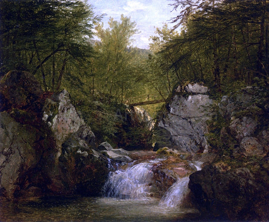  John Frederick Kensett Bash Bish Falls - Canvas Print