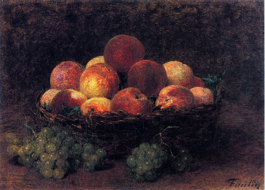  Henri Fantin-Latour Basket of Peaches - Canvas Print