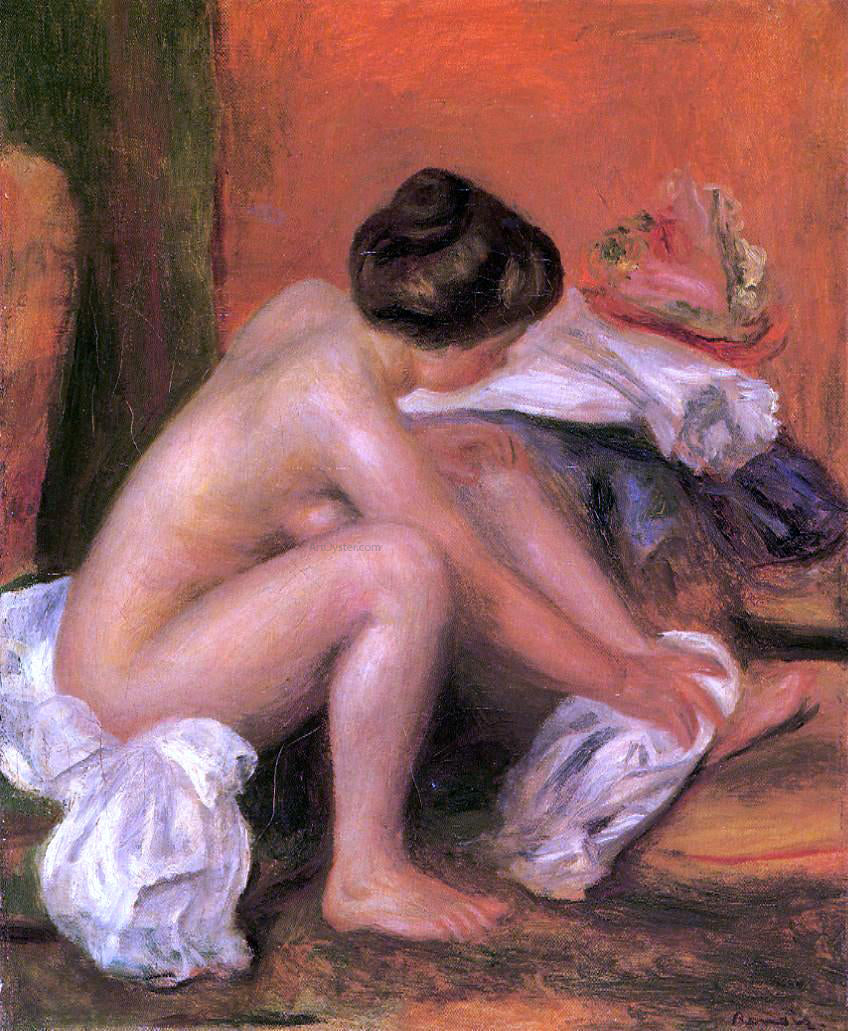  Pierre Auguste Renoir Bather Drying Her Feet - Canvas Print