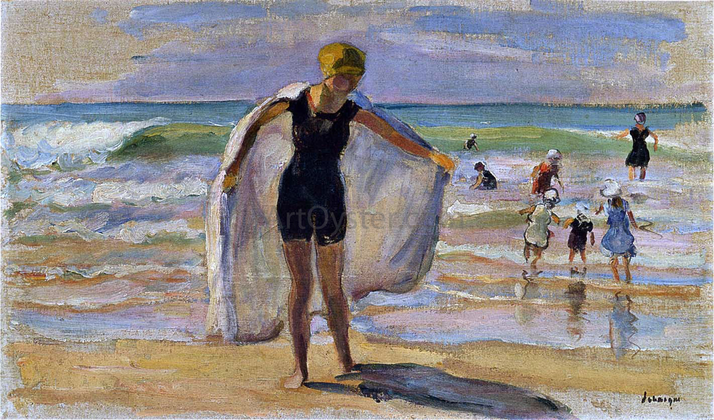  Henri Lebasque Bathers at St Jean de Mont - Canvas Print
