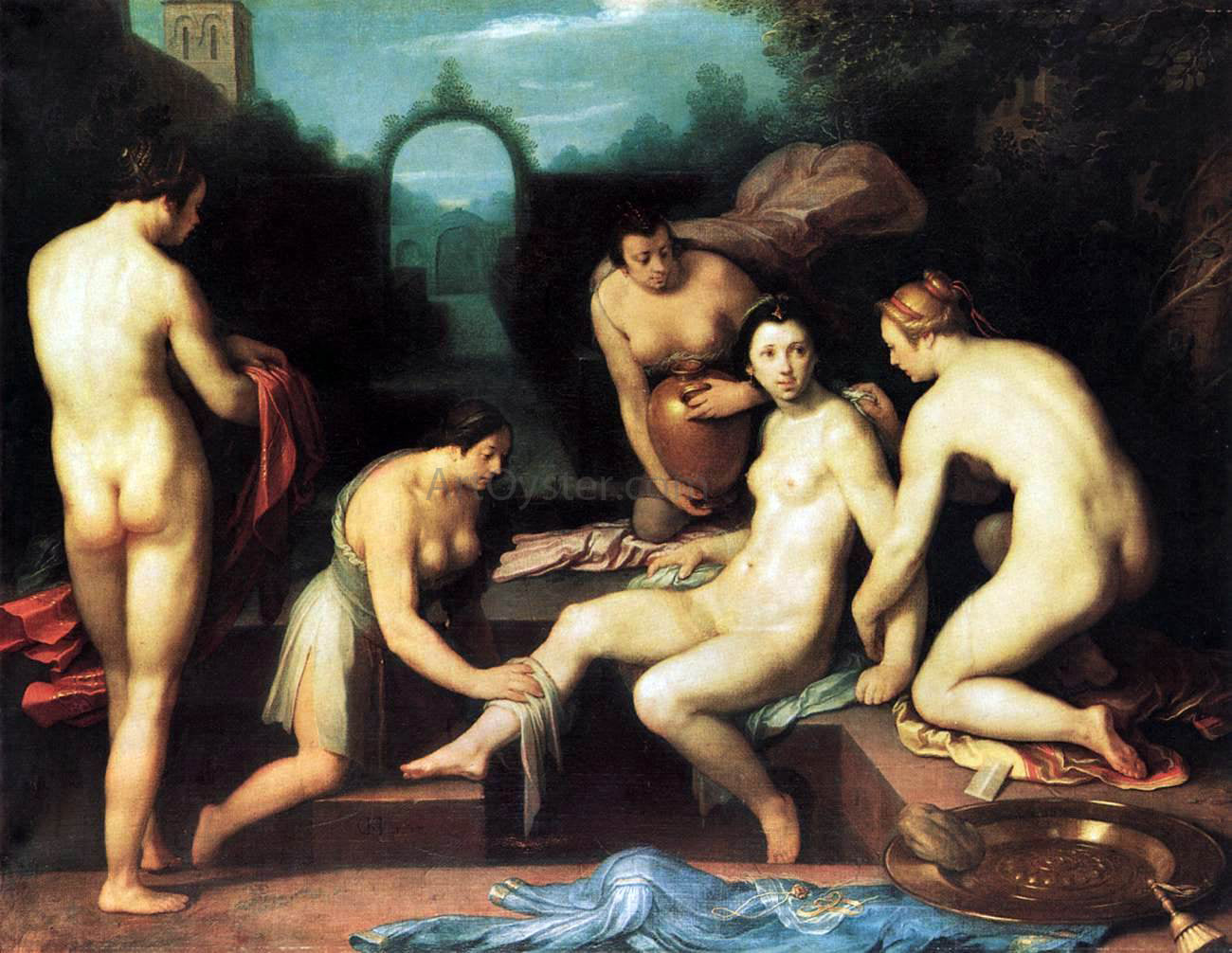  Cornelis Van Haarlem Bathsheba - Canvas Print