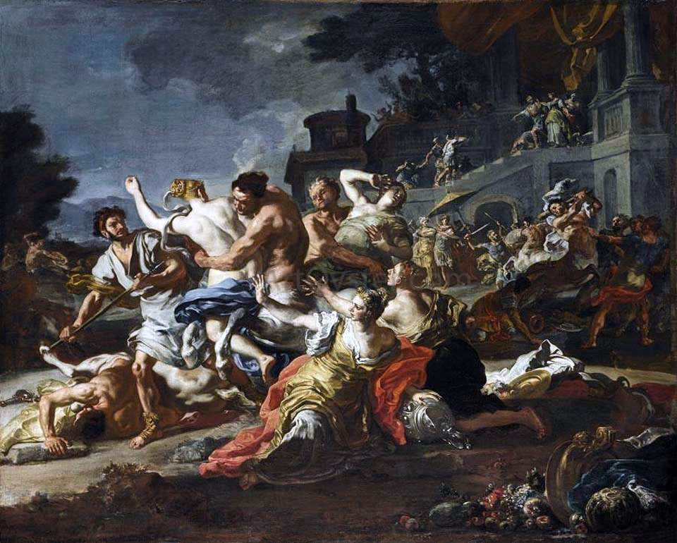  Francesco Solimena Battle between Lapiths and Centaurs - Canvas Print