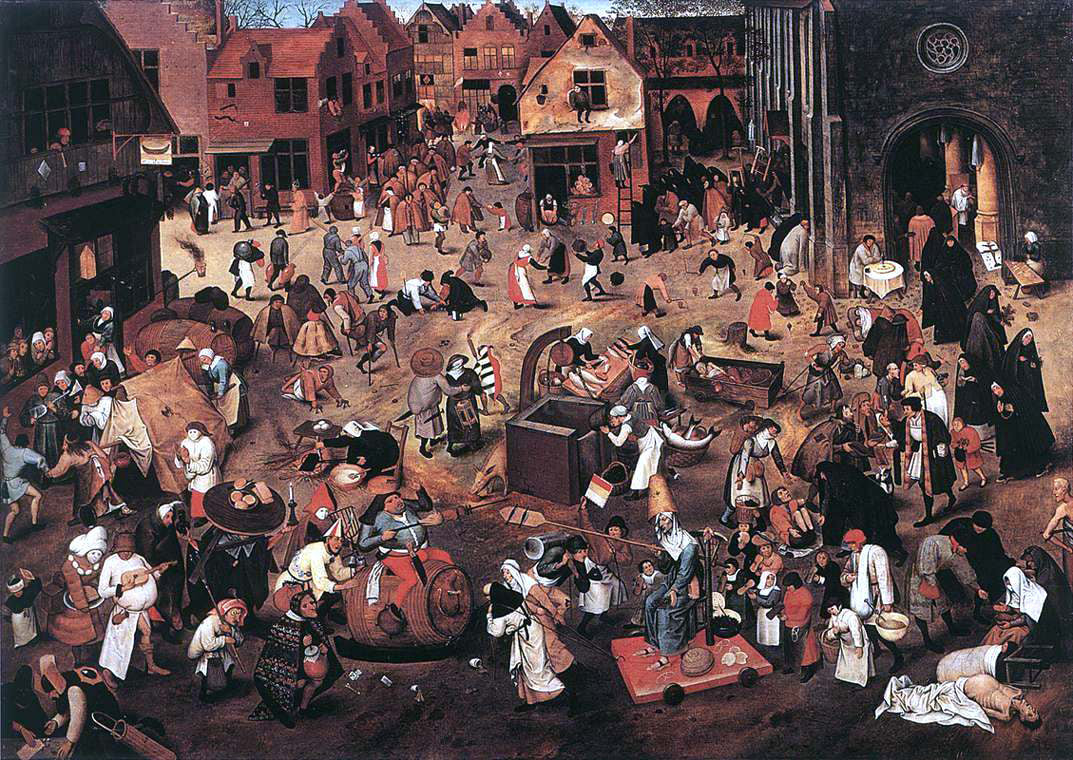  The Younger Pieter Brueghel Battle of Carnival and Lent - Canvas Print