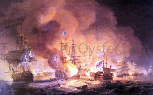  Thomas Luny Battle of the Nile, August 1st 1798 at 10 pm - Canvas Print