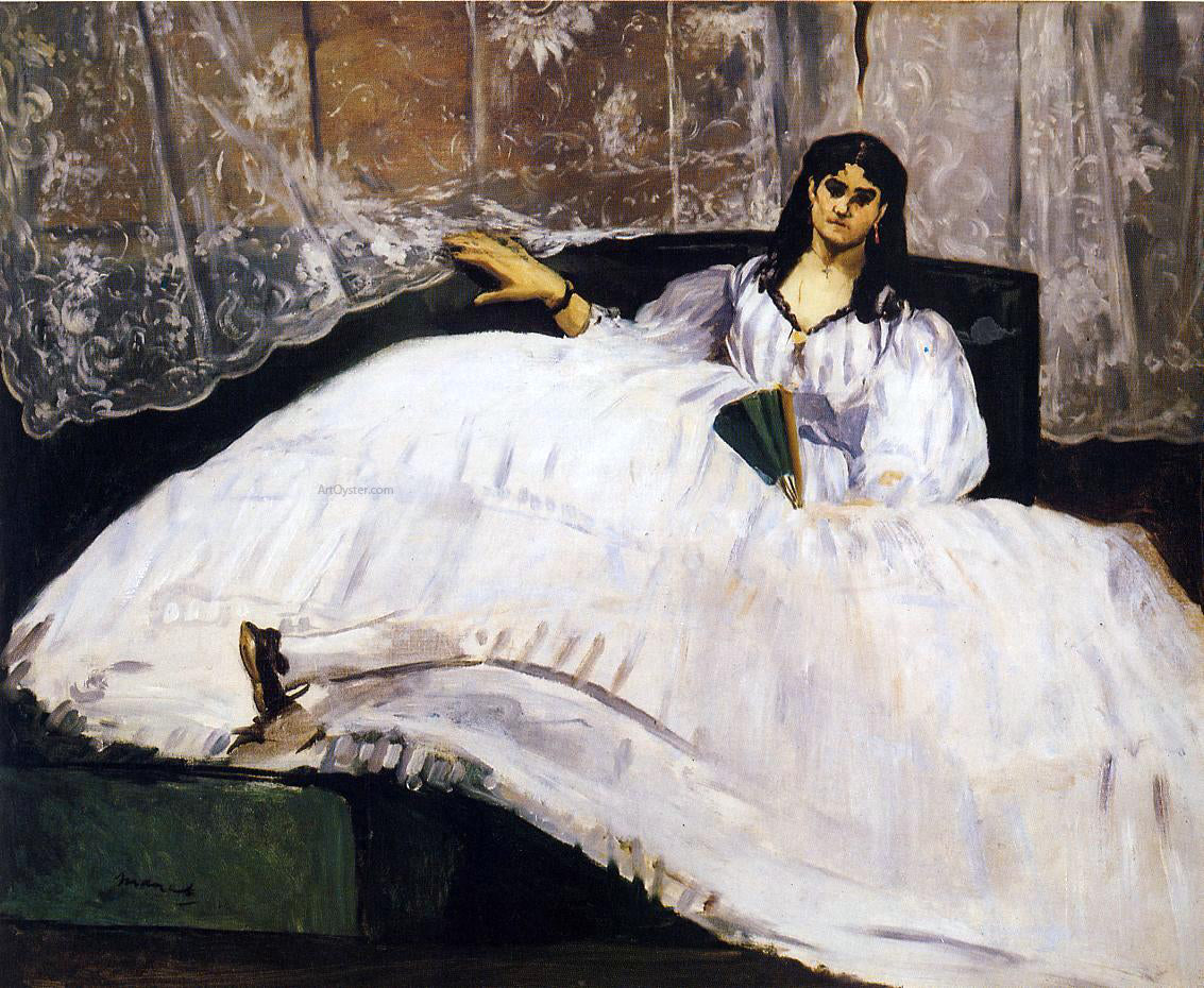  Edouard Manet Baudelaire's Mistress, Reclining - Canvas Print