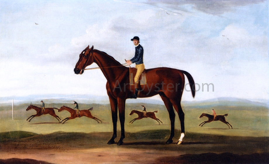  Francis Sartorius Bay Melton with Jockey Up, Bay Melton Beating King Herod, Turf and Ascham in a Sweepstake Race Beyond - Canvas Print