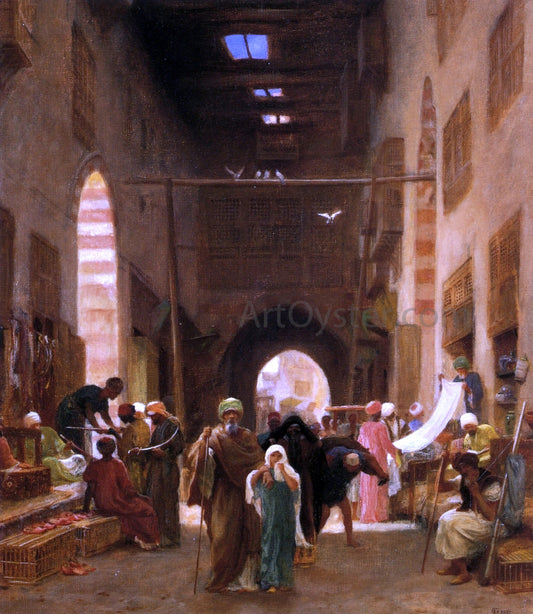  Frederick Goodall Bazaar in Cairo - Canvas Print