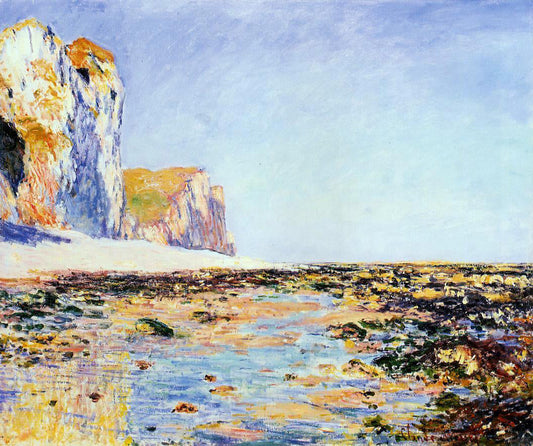  Claude Oscar Monet Beach and Cliffs at Pourville, Morning Effect - Canvas Print