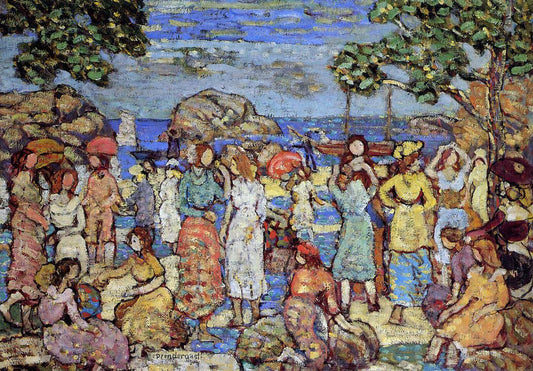  Maurice Prendergast Beach at Gloucester - Canvas Print