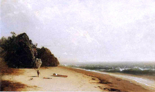  John Frederick Kensett Beach at Newport - Canvas Print