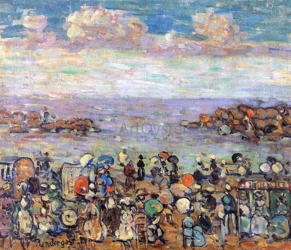  Maurice Prendergast Beach at St. Malo - Canvas Print