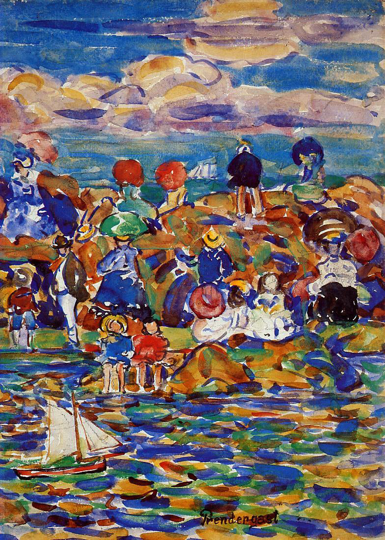  Maurice Prendergast Beach, St. Malo - Canvas Print