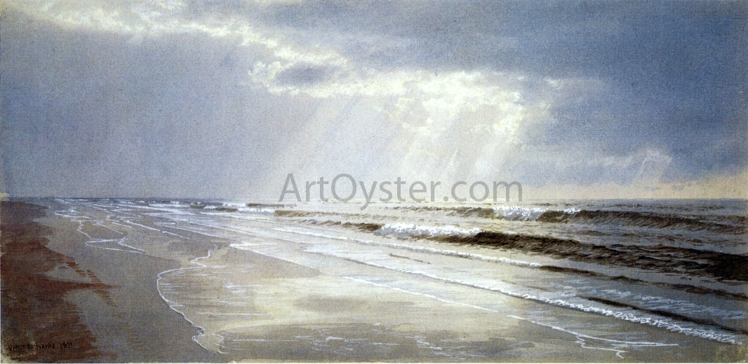  William Trost Richards Beach with Sun Drawing Water - Canvas Print