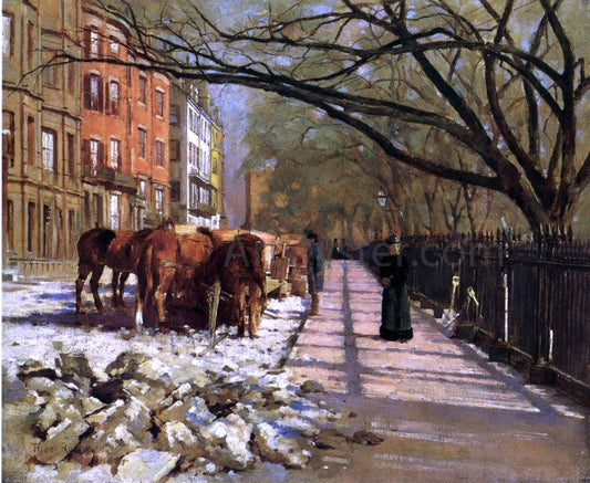  Theodore Robinson Beacon Street, Boston - Canvas Print