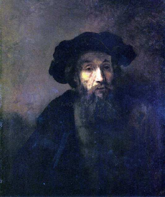  Rembrandt Van Rijn Bearded Man with a Beret - Canvas Print