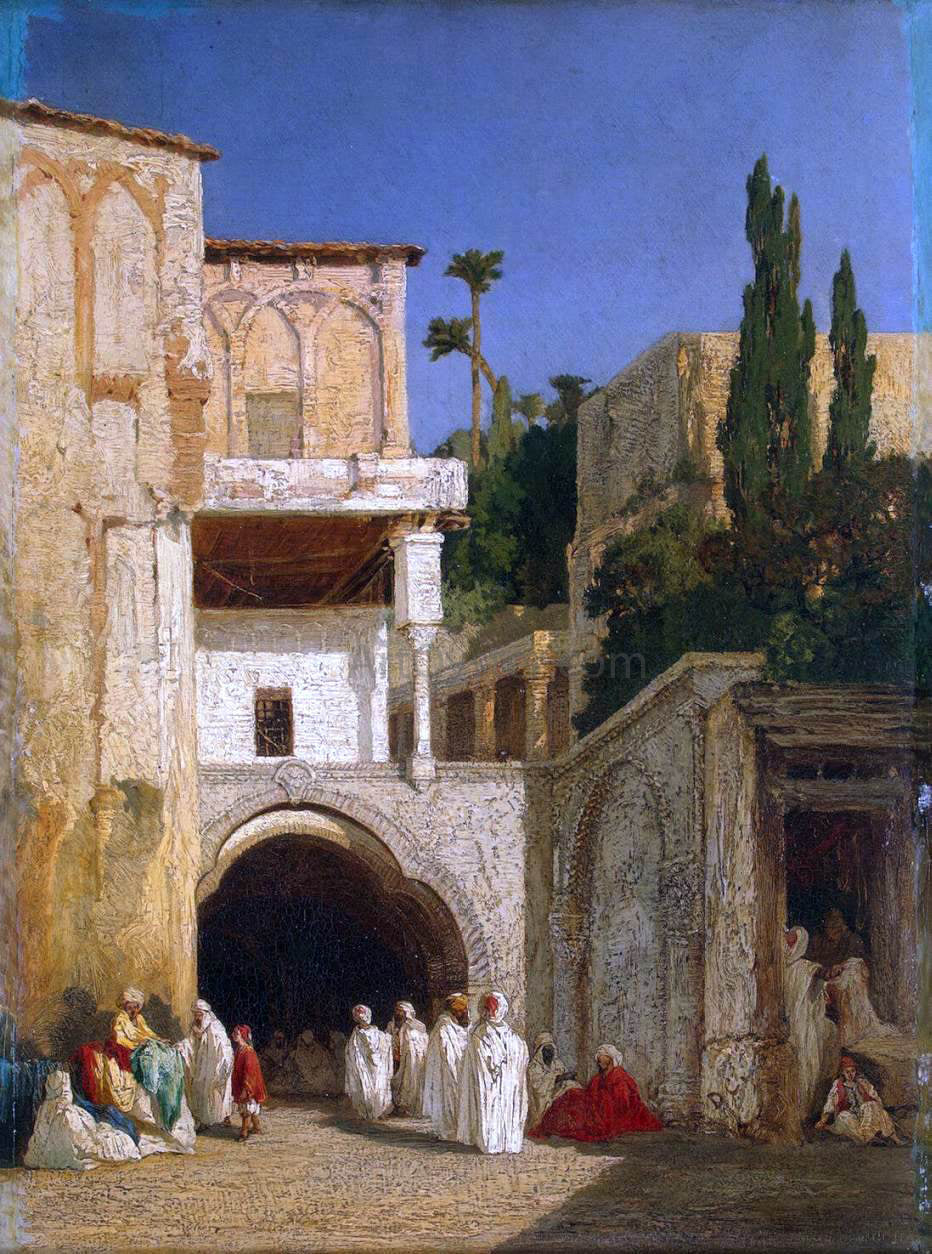  Alexandre Gabriel Decamps Before a Mosque - Canvas Print