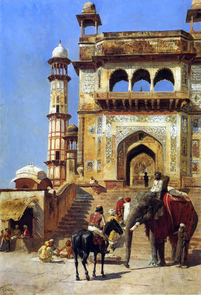  Edwin Lord Weeks Before a Mosque - Canvas Print