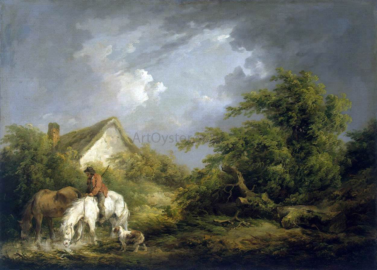  George Morland Before a Thunderstorm - Canvas Print