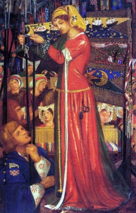  Dante Gabriel Rossetti Before the Battle - Canvas Print