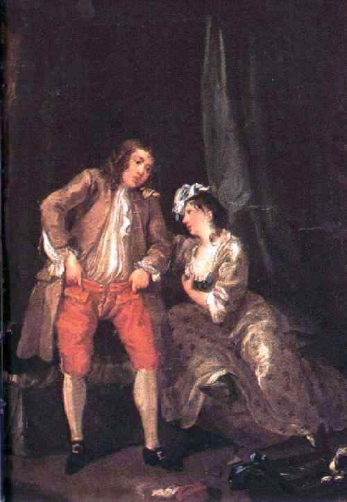  William Hogarth Before the Seduction and After - Canvas Print