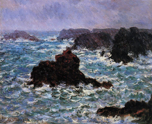  Claude Oscar Monet Belle-Ile, Rain Effect - Canvas Print