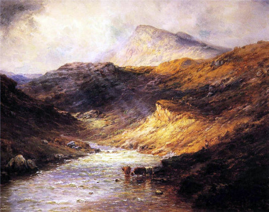  Senior. Alfred De Breanski Ben Ledi from the Pass of Leny - Canvas Print
